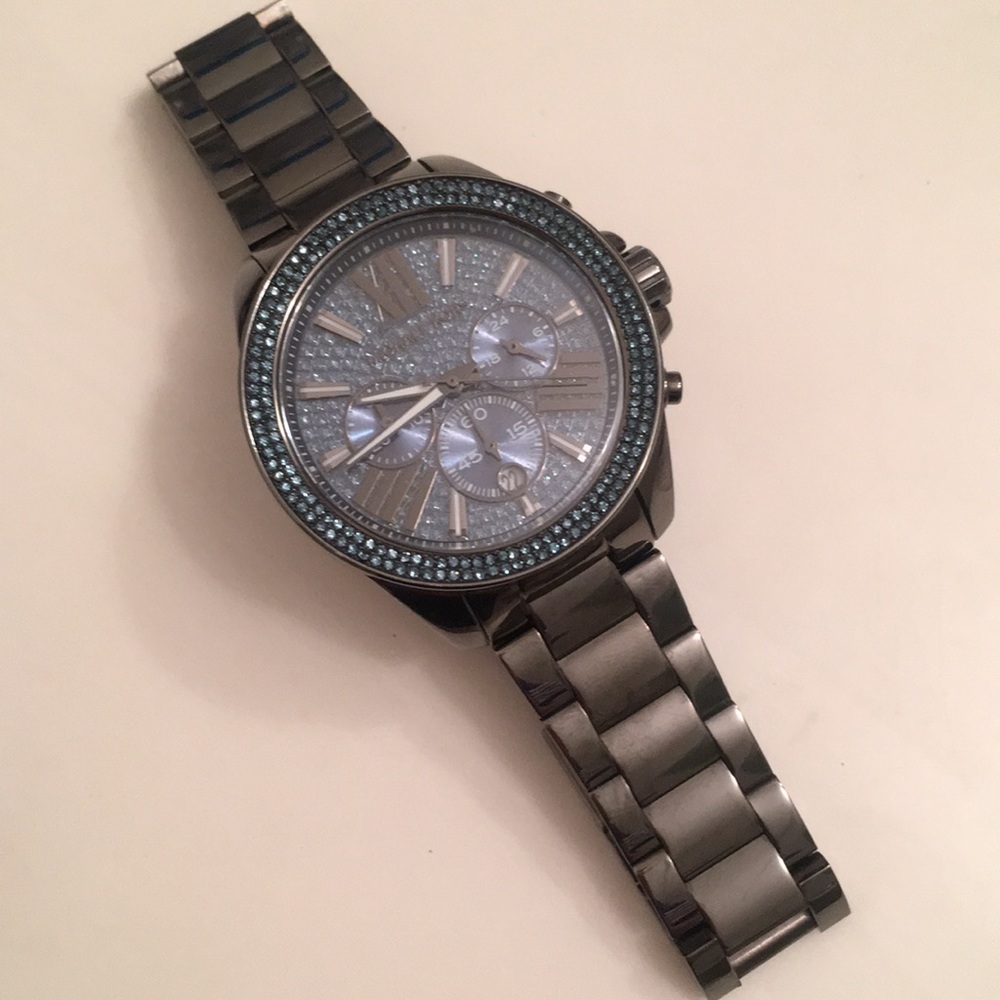 Ike new steel and blue MK watch
